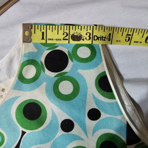 Kate Spade Solar Miriam Sheath Dress Silk Blend Blue Green Size 0 Spring Summer - Picture 13 of 13